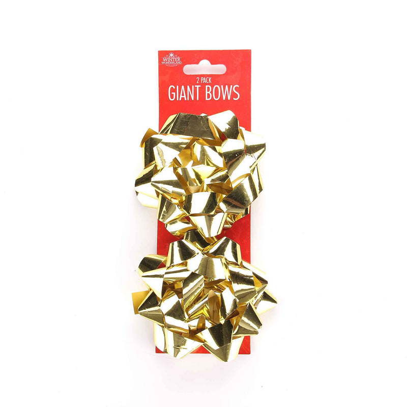 Giant Foil Gift Bows 2 Pk Assorted Colours