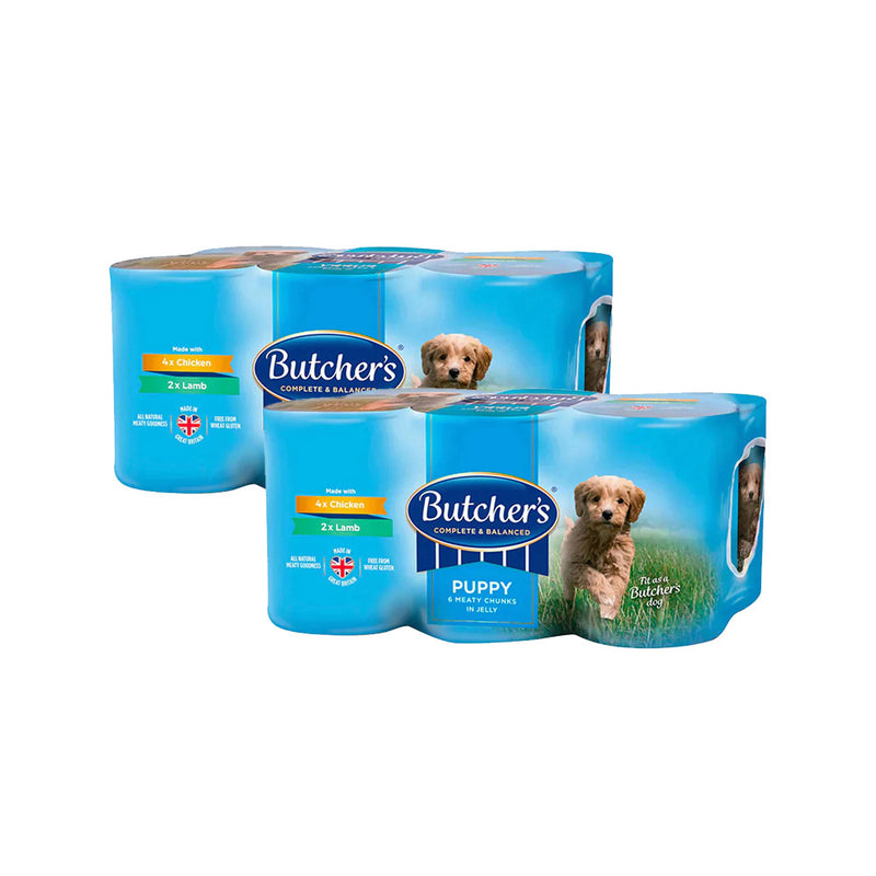 Butchers Puppy Food Meaty Chunk In Jelly 6PK Selected MaxiDeals