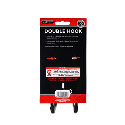 Black Steel Double Hook 1Pack