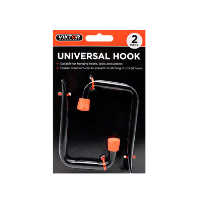 Black Steel Universal Hook Set of 2