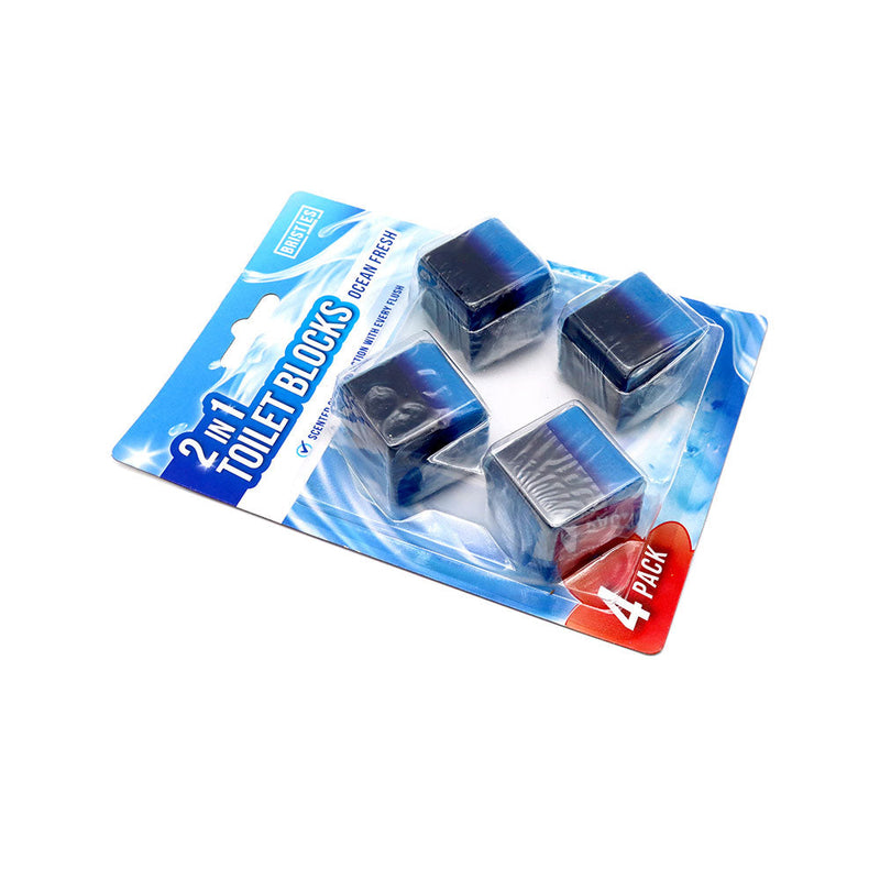 2In1 Toilet Blocks Cube Ocean Fresh 4Pack x 3PK