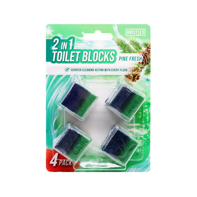 2In1 Toilet Blocks Cube Pine Fresh 4Pack x 3PK