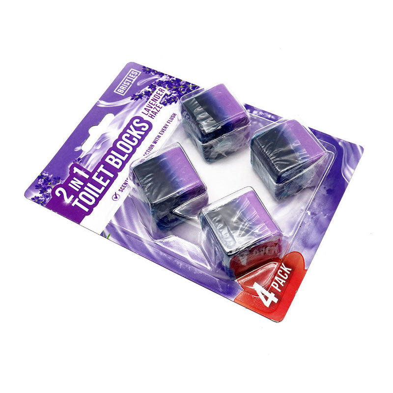 2In1 Toilet Blocks Cube Lavender Haze 4Pack x 3PK