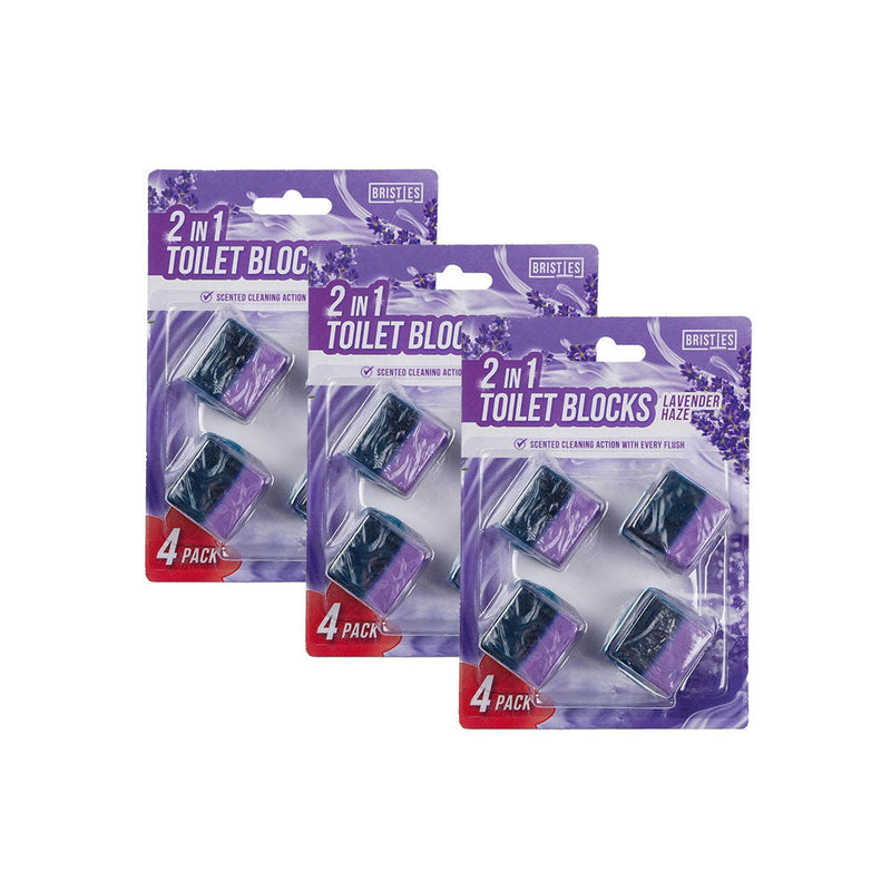 2In1 Toilet Blocks Cube Lavender Haze 4Pack x 3PK