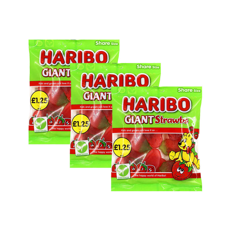 Haribo Giant Strawbs Fruit Gums 175g