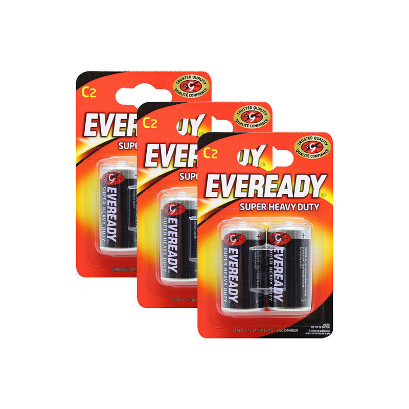 Eveready Super Heavy Duty C-R14 Batteries x 3PK