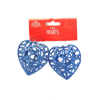 Hearts Tree Decoration 2PK