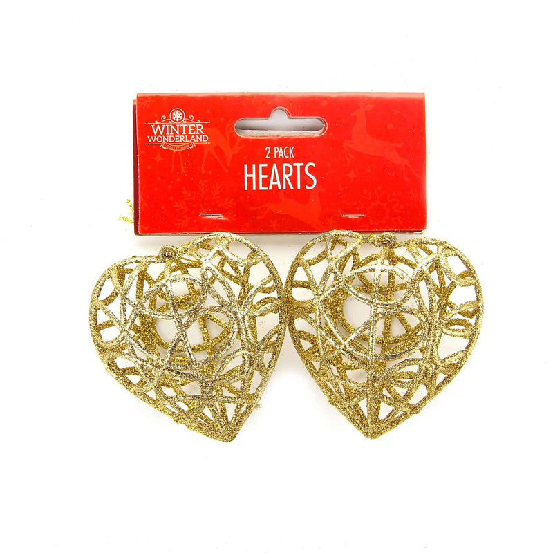 Hearts Tree Decoration 2PK