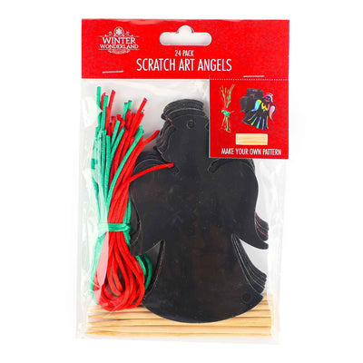 24PK Angels Scratch Art DIY