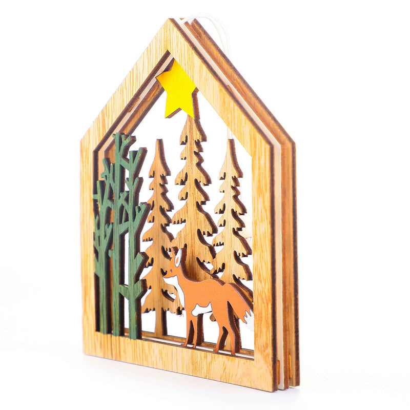 Wooden Christmas Scene Hanger