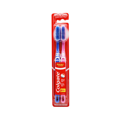 Colgate Double Action Toothbrush Medium 2PK