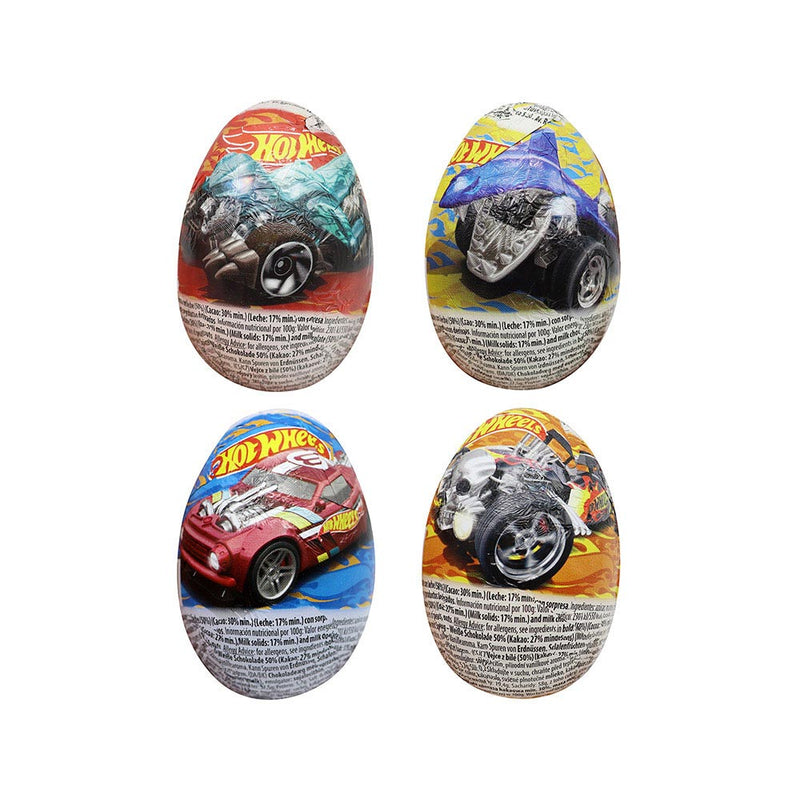 Hot Wheels Surprise Eggs Chocolate 20g x 4Pack Assorted