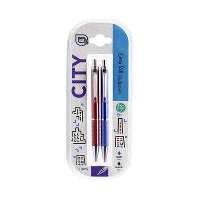 City Easy Roll Ballpoint Pens 2PC