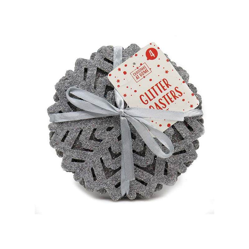 Christmas Glitter Felt Coasters 4Pack