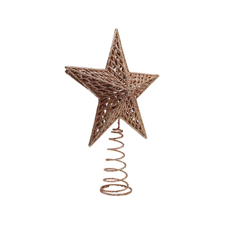 Rose Gold Star Tree Topper 17CM