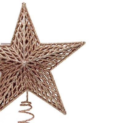 Rose Gold Star Tree Topper 17CM