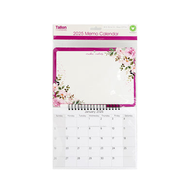 2025 Memo Calendar Compact & Pen