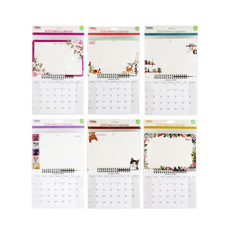 2025 Memo Calendar Compact & Pen