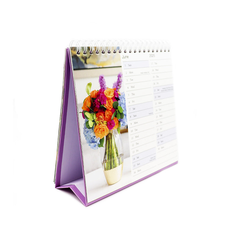 2025 Flowers Design Desktop Calendar