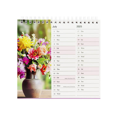 2025 Flowers Design Desktop Calendar