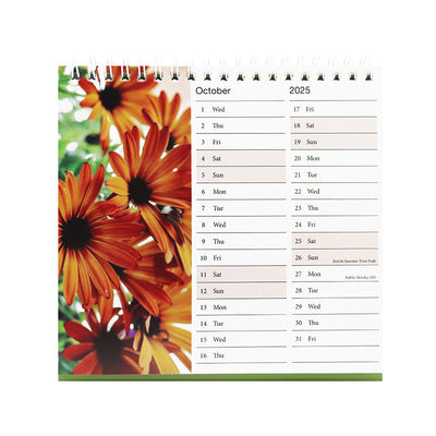 2025 Flowers Design Desktop Calendar