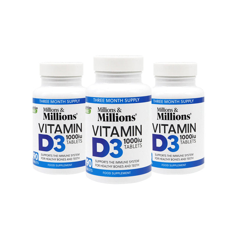 Millions & Millions Vitamin D3 1000iu 90 Tablets