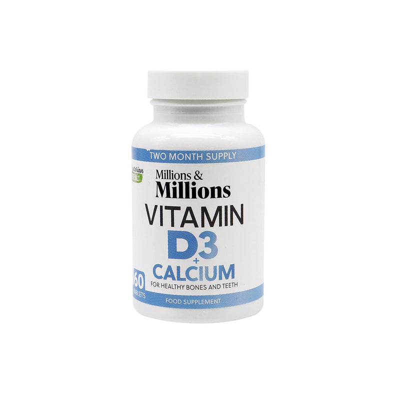 Millions & Millions Vitamin D3+Calcium 60 Tablets