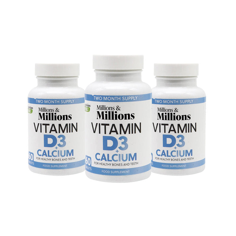 Millions & Millions Vitamin D3+Calcium 60 Tablets