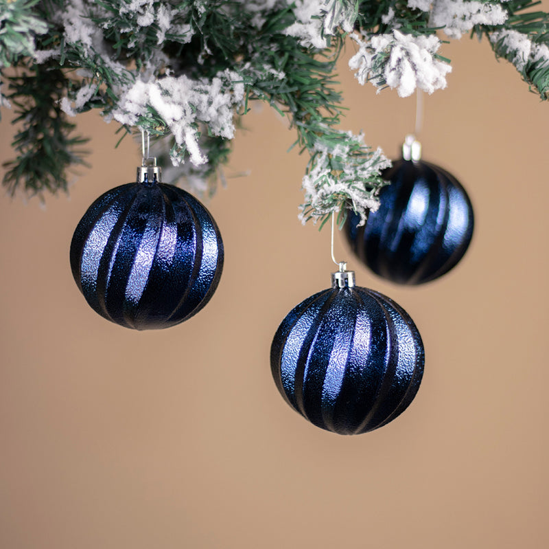 Christmas Baubles 7CM 3PCS Blue