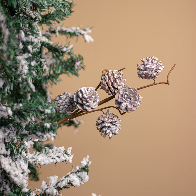 Silver Pine Cone Stem