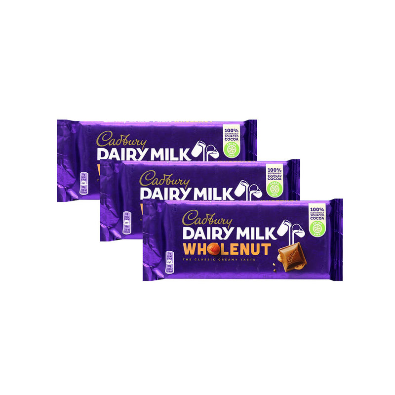 Cadbury Dairy Milk Wholenut Chocolate Bar 120g