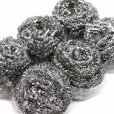 Spiral Stainless Steel Scourers 6PK