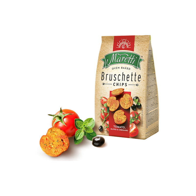 Maretti Bruschette Tomato Olives & Oregano Chips 70g