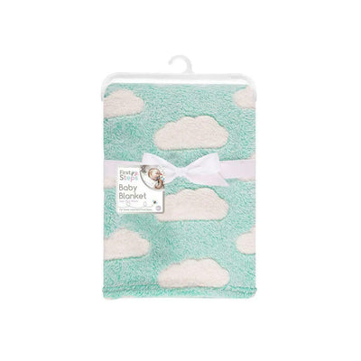 First Steps Baby Blanket Teal Cloud 75x100cm