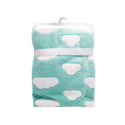 First Steps Baby Blanket Teal Cloud 75x100cm