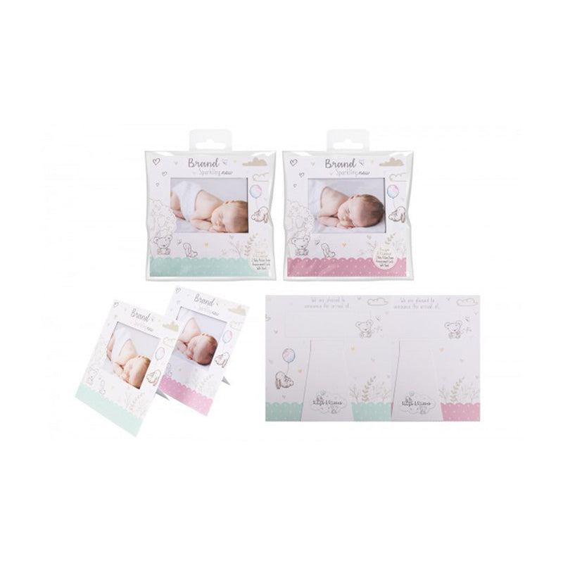 Hugs & Kisses Baby Announcement Card 2Pack