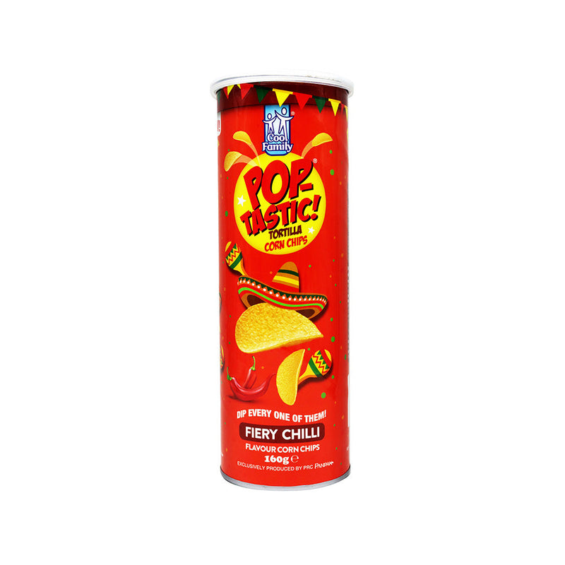 Pop Tastic Fiery Chilli Tortilla Corn Chips 160g