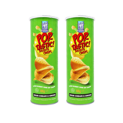 Pop Tastic Sour Cream & Onion Potato Crisps 160g