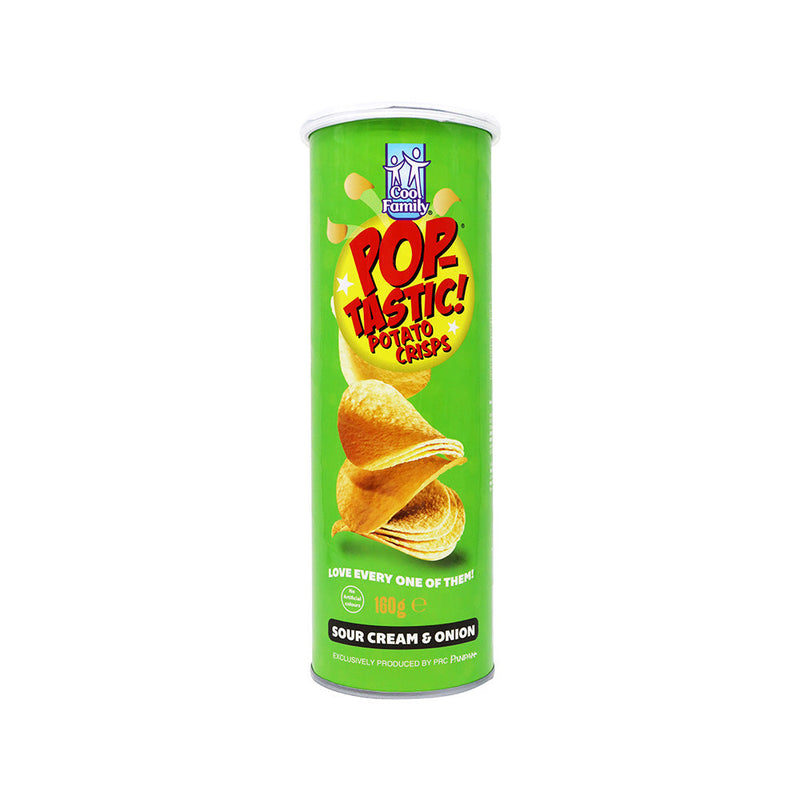 Pop Tastic Sour Cream & Onion Potato Crisps 160g