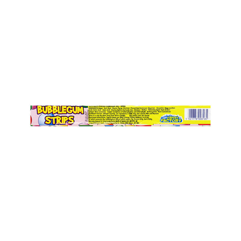 Crazy Candy Factory Bubblegum Strips 30g