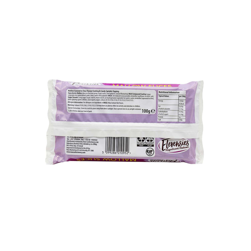 Elevensies Mallow Slices Chocolate & Candy Sprinkle 100g