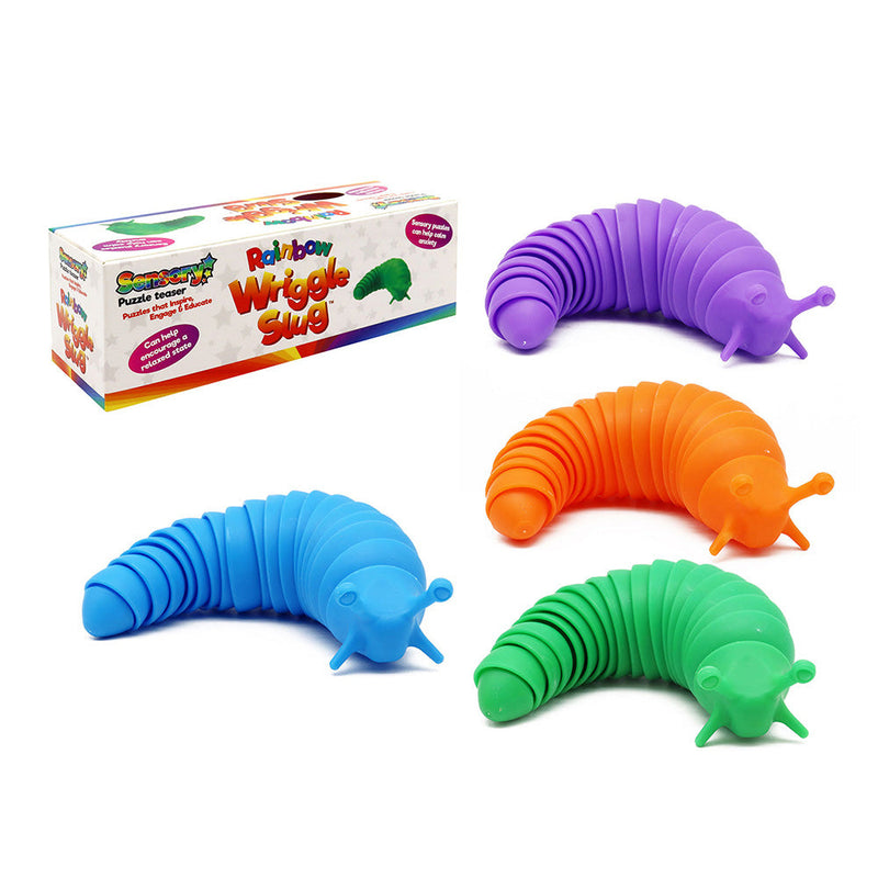 Rainbow Wriggle Slug Puzzle Toy 4 Colours