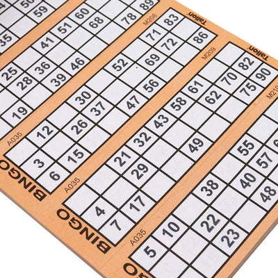 Jumbo Bingo Tickets Book 21 x 12cm