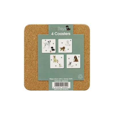 Dogdays Coasters 4PK 9.5cmx9.5cm