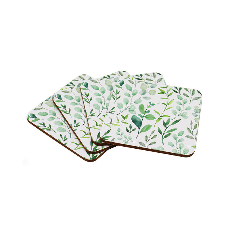 Square Leaf Coasters 4Pack 9.5 x 9.5CM