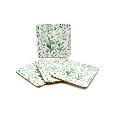 Square Leaf Coasters 4Pack 9.5 x 9.5CM