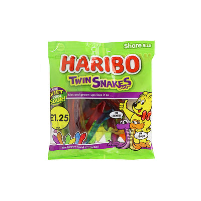 Haribo Twin Snakes Fruit Flavour Gums 140g