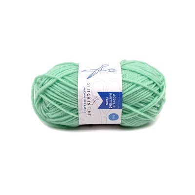 Acrylic Knitting Yarn 50g Baby Mint x 3PK