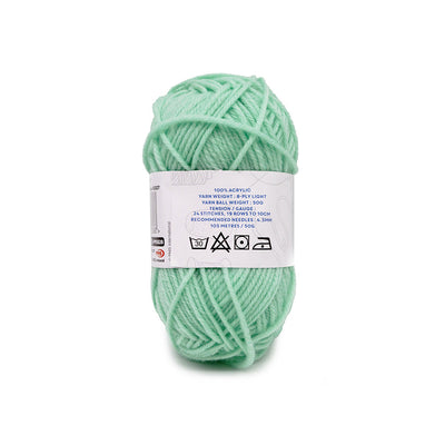 Acrylic Knitting Yarn 50g Baby Mint x 3PK