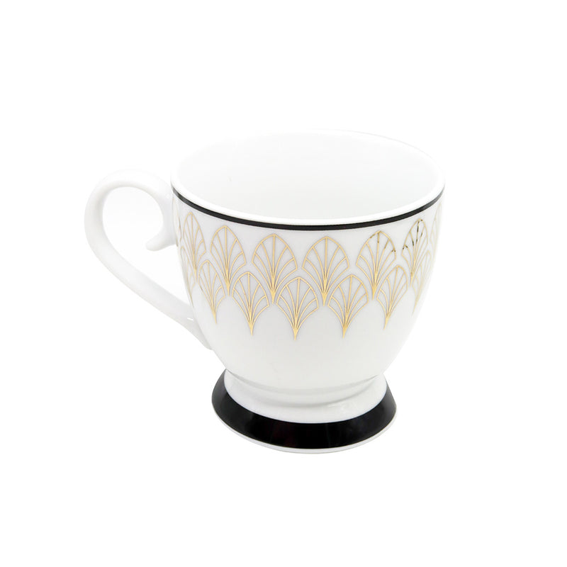 Black & Gold Deco Glam Flared Mug